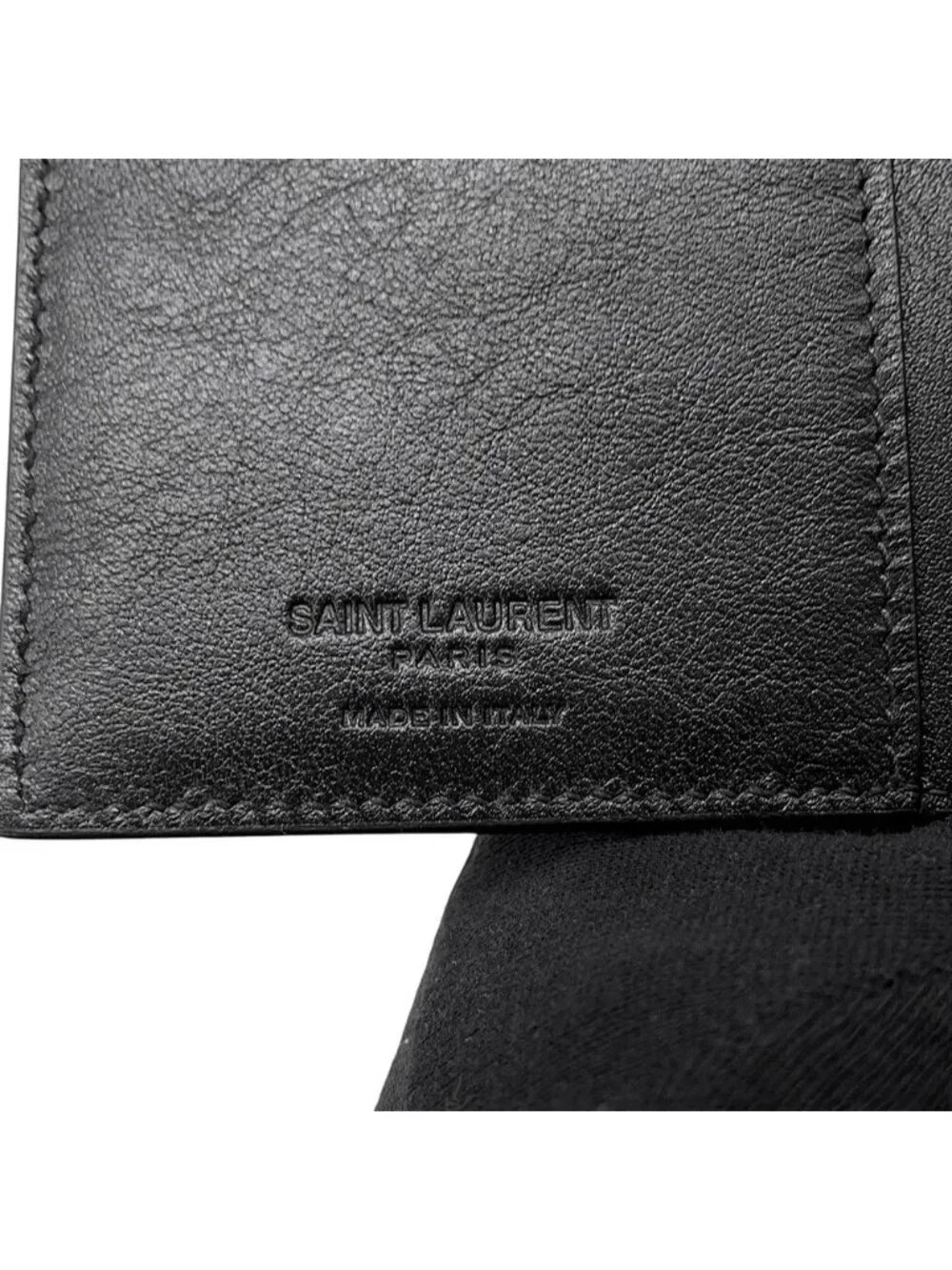 Saint Laurent Paris Wallet Monogram Leather Bifold Black